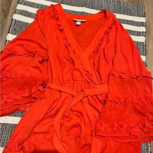 Beautiful Orange Quality Flowing Dress